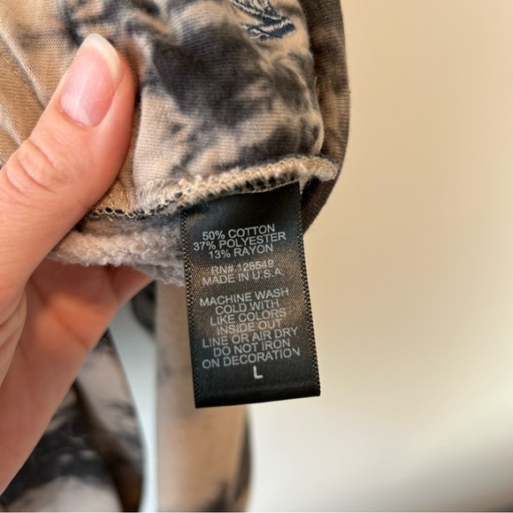 Aviator Nation Hand-Dyed Zip Sweatshirt Tan and Black Size Large - Picture 11 of 15